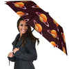 Hamburger Planet Pattern Print Automatic Foldable Umbrella-grizzshop