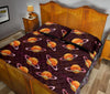 Hamburger Planet Pattern Print Bed Set Quilt-grizzshop