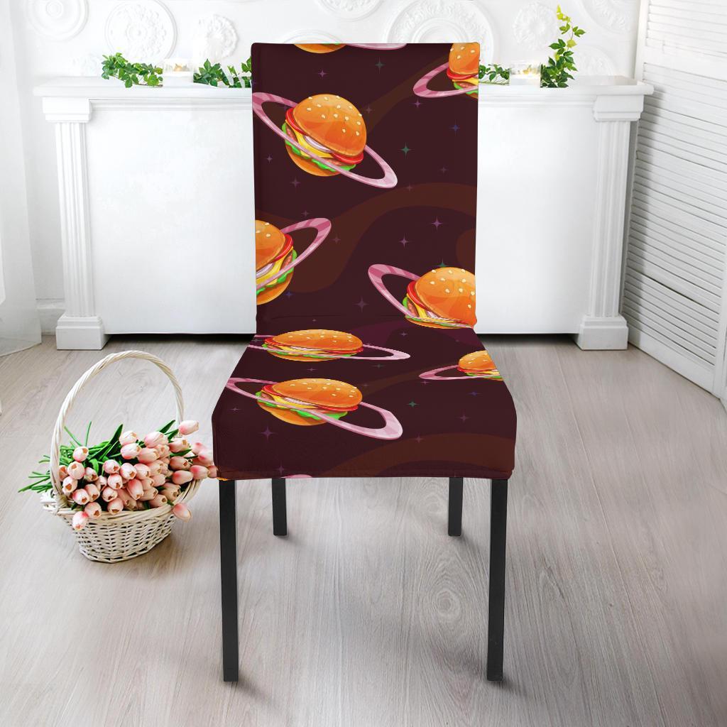 Hamburger Planet Pattern Print Chair Cover-grizzshop