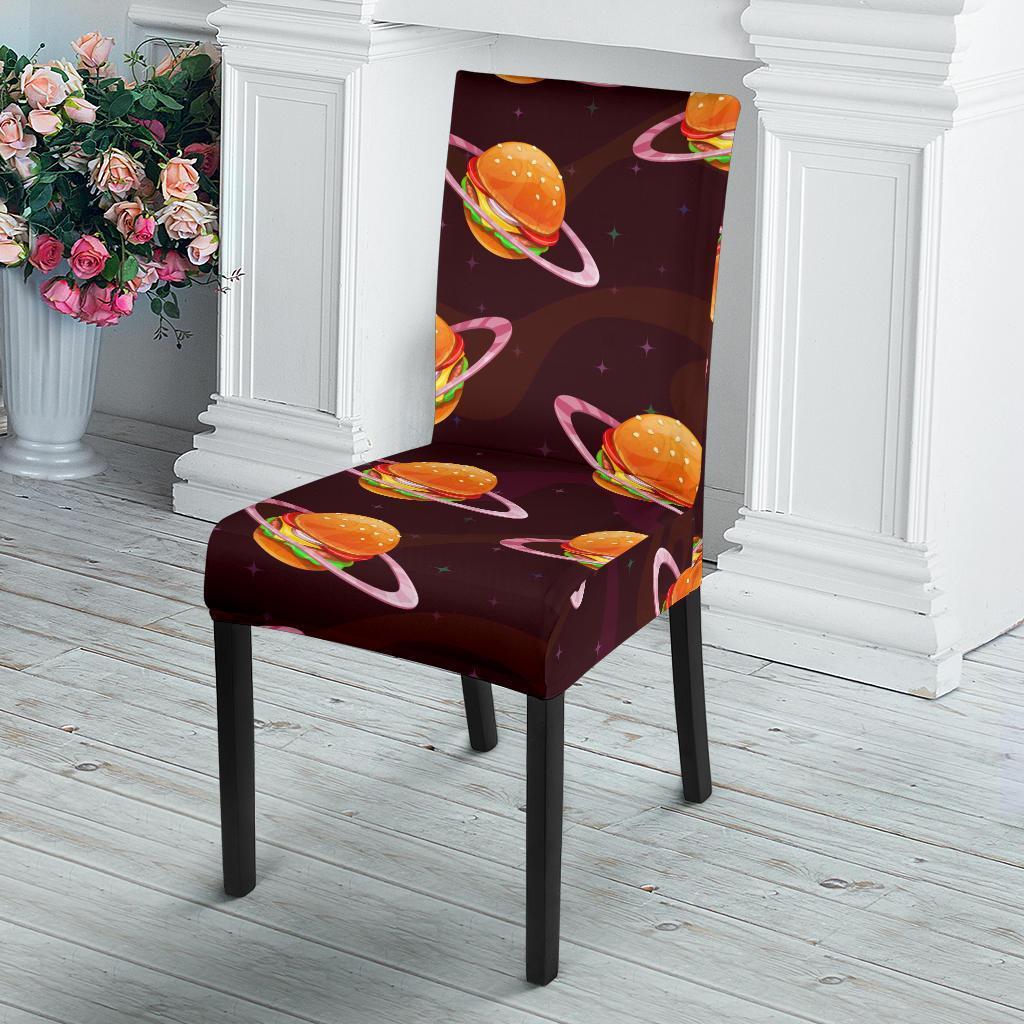 Hamburger Planet Pattern Print Chair Cover-grizzshop