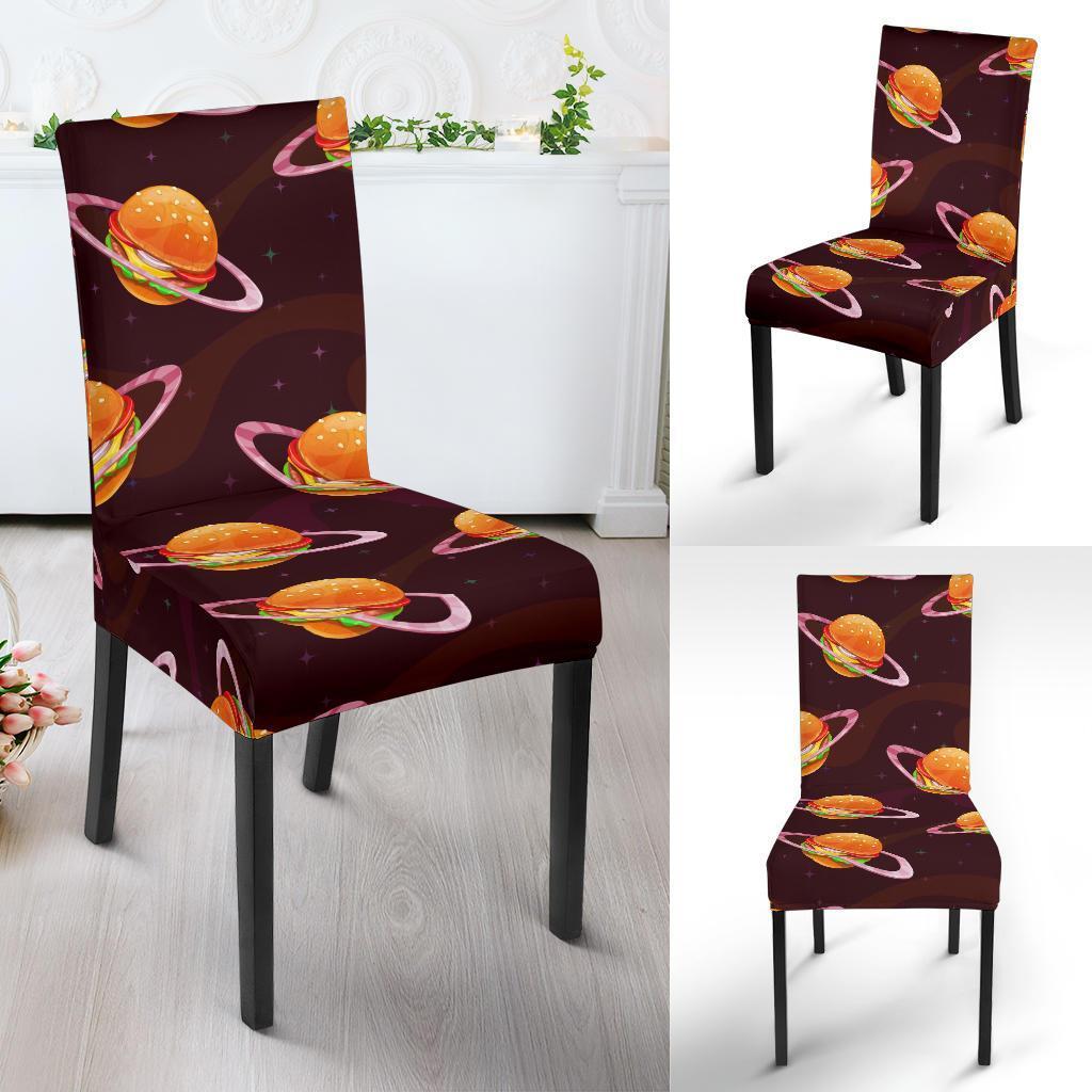 Hamburger Planet Pattern Print Chair Cover-grizzshop