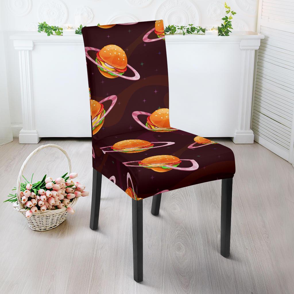 Hamburger Planet Pattern Print Chair Cover-grizzshop