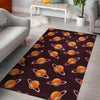 Hamburger Planet Pattern Print Floor Mat-grizzshop