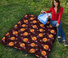 Hamburger Planet Pattern Print Quilt-grizzshop