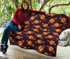 Hamburger Planet Pattern Print Quilt-grizzshop