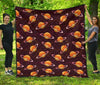 Hamburger Planet Pattern Print Quilt-grizzshop