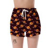 Hamburger Planet Pattern Print Women's Shorts-grizzshop