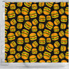 Hamburger Print Pattern Bathroom Shower Curtain-grizzshop