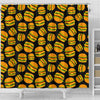 Hamburger Print Pattern Bathroom Shower Curtain-grizzshop