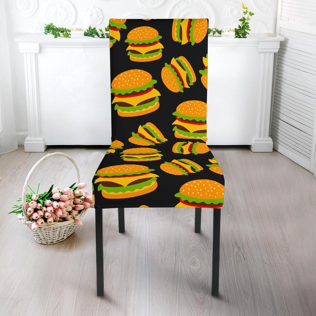 Hamburger Print Pattern Chair Cover-grizzshop