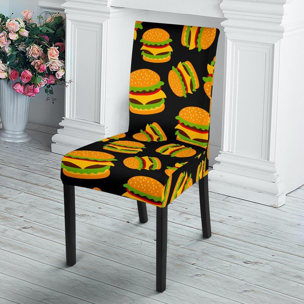 Hamburger Print Pattern Chair Cover-grizzshop