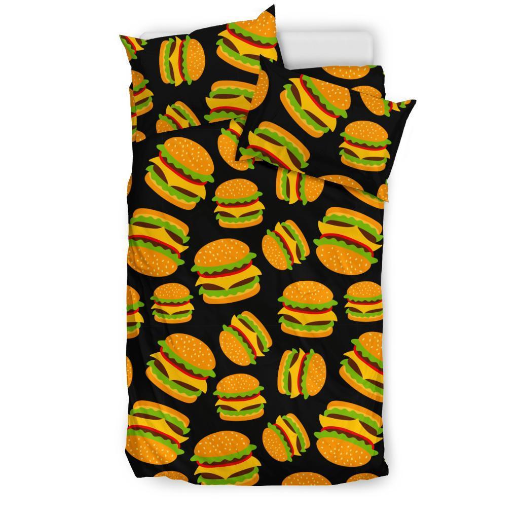 Hamburger Print Pattern Duvet Cover Bedding Set-grizzshop