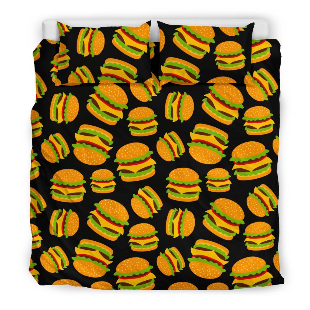 Hamburger Print Pattern Duvet Cover Bedding Set-grizzshop