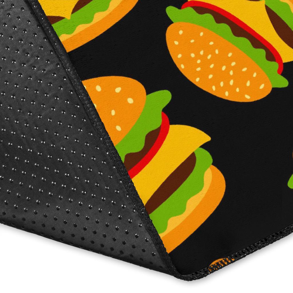 Hamburger Print Pattern Floor Mat-grizzshop