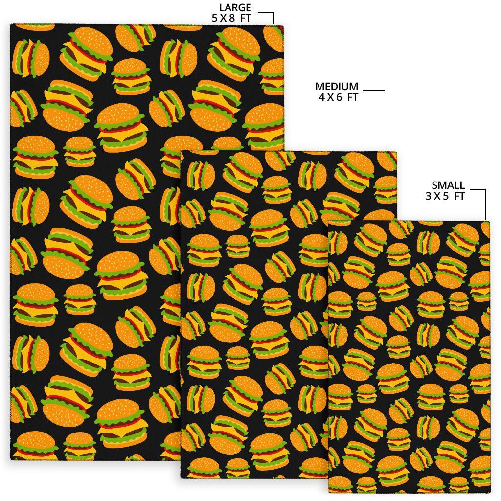 Hamburger Print Pattern Floor Mat-grizzshop