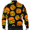 Hamburger Print Pattern Men's Bomber Jacket-grizzshop