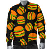 Hamburger Print Pattern Men's Bomber Jacket-grizzshop