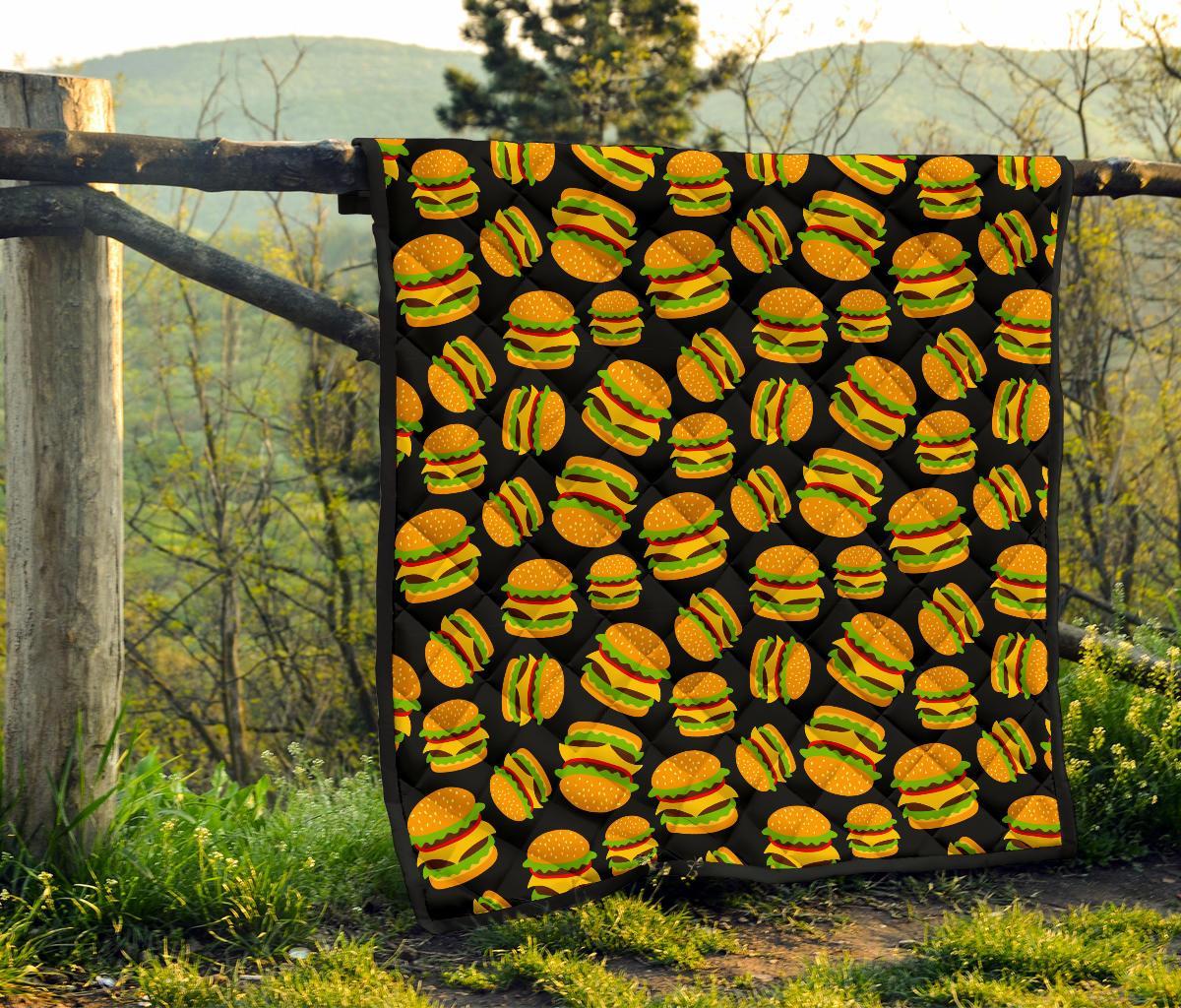 Hamburger Print Pattern Quilt-grizzshop