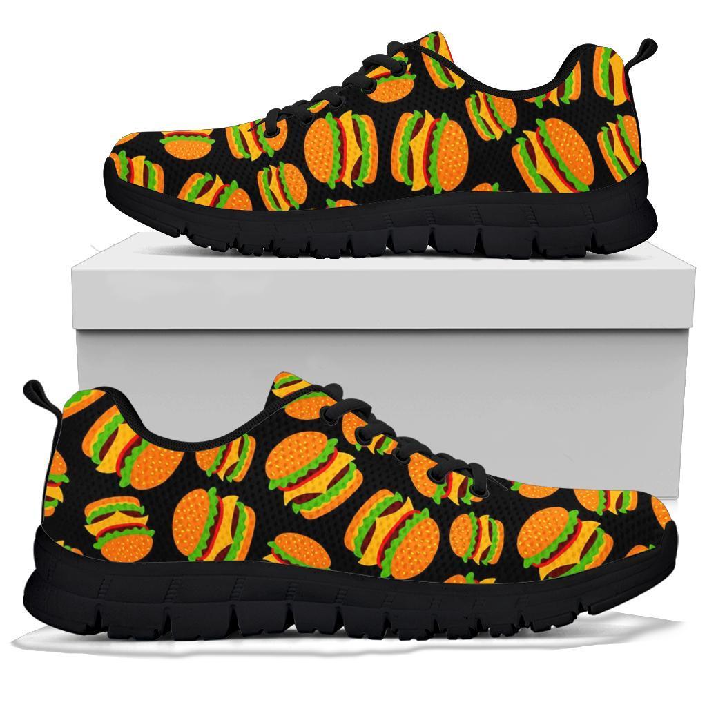 Hamburger Print Pattern Sneaker Shoes For Men Women-grizzshop