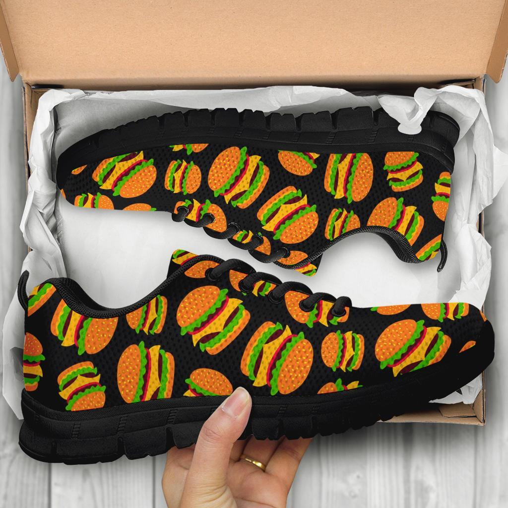 Hamburger Print Pattern Sneaker Shoes For Men Women-grizzshop