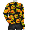 Hamburger Print Pattern Women's Sweatshirt-grizzshop