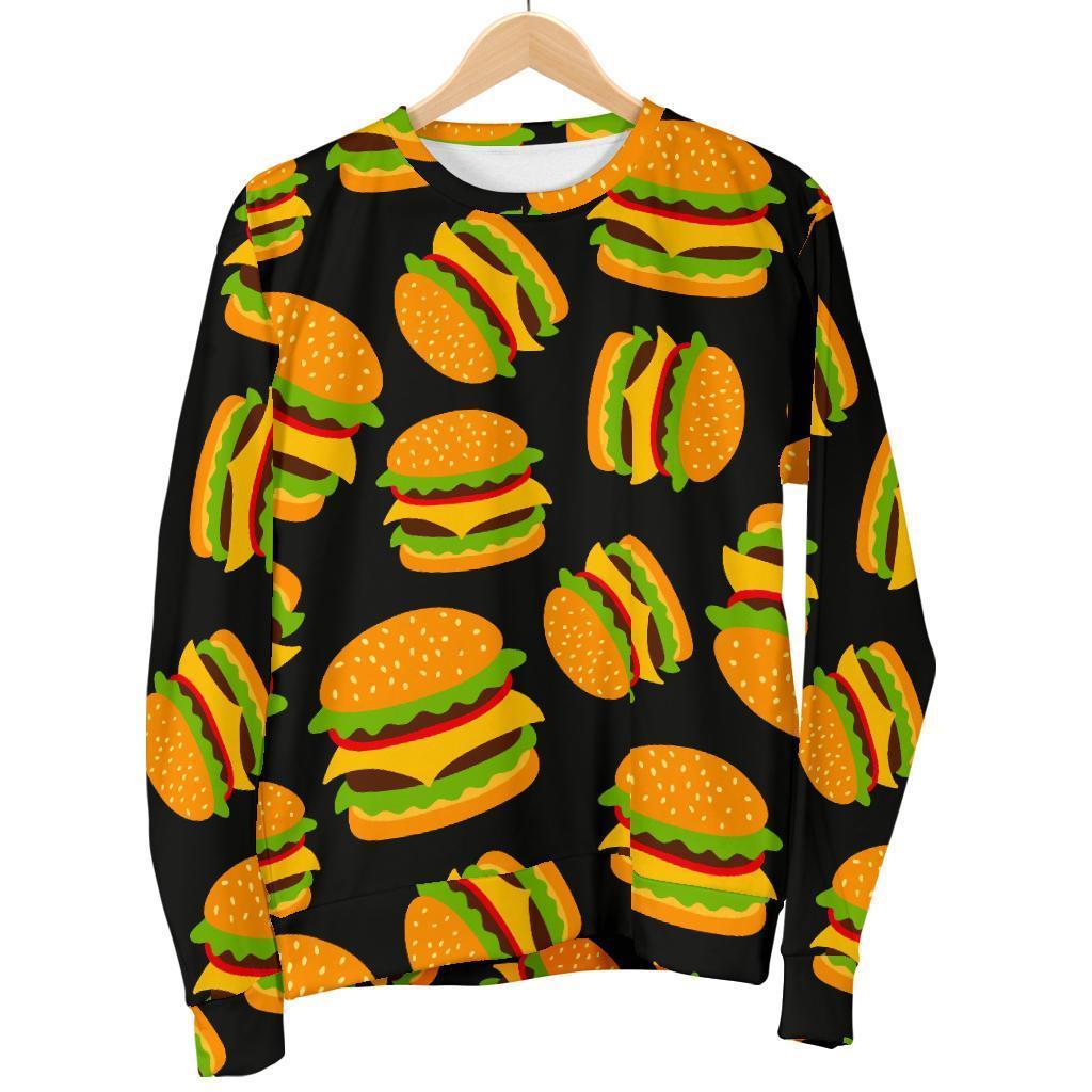 Hamburger Print Pattern Women's Sweatshirt-grizzshop