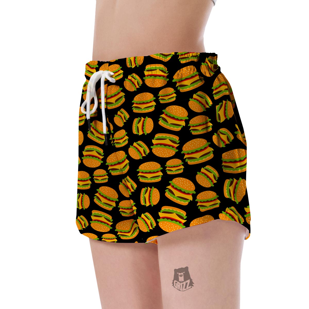 Hamburger Print Women's Shorts-grizzshop