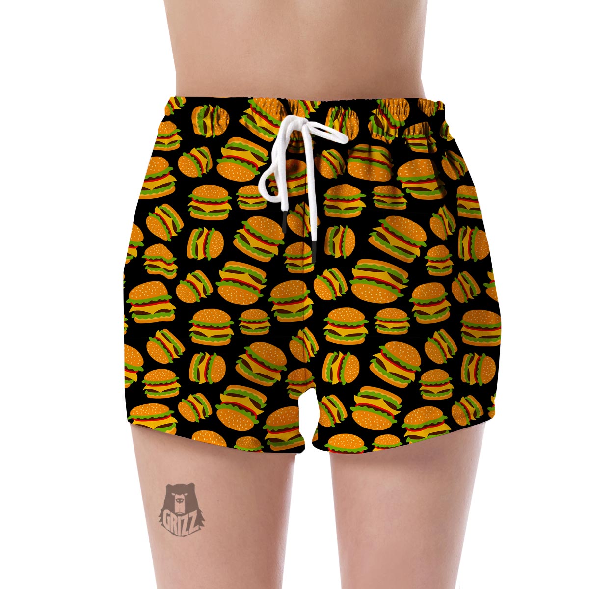 Hamburger Print Women's Shorts-grizzshop