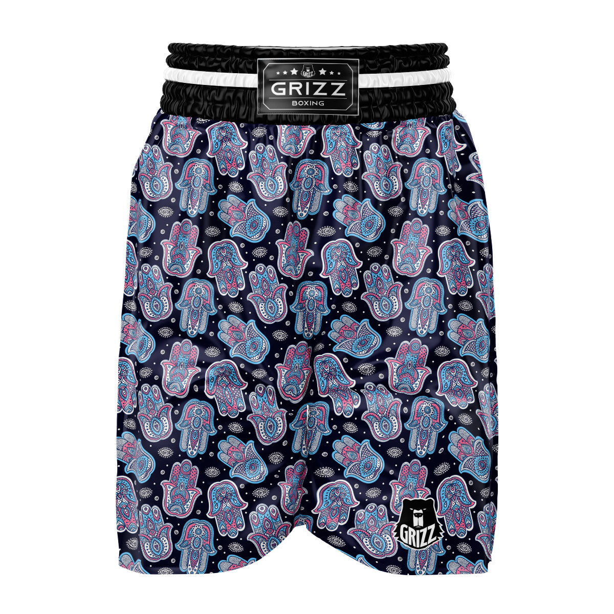 Hamsa Boho Print Pattern Boxing Shorts-grizzshop