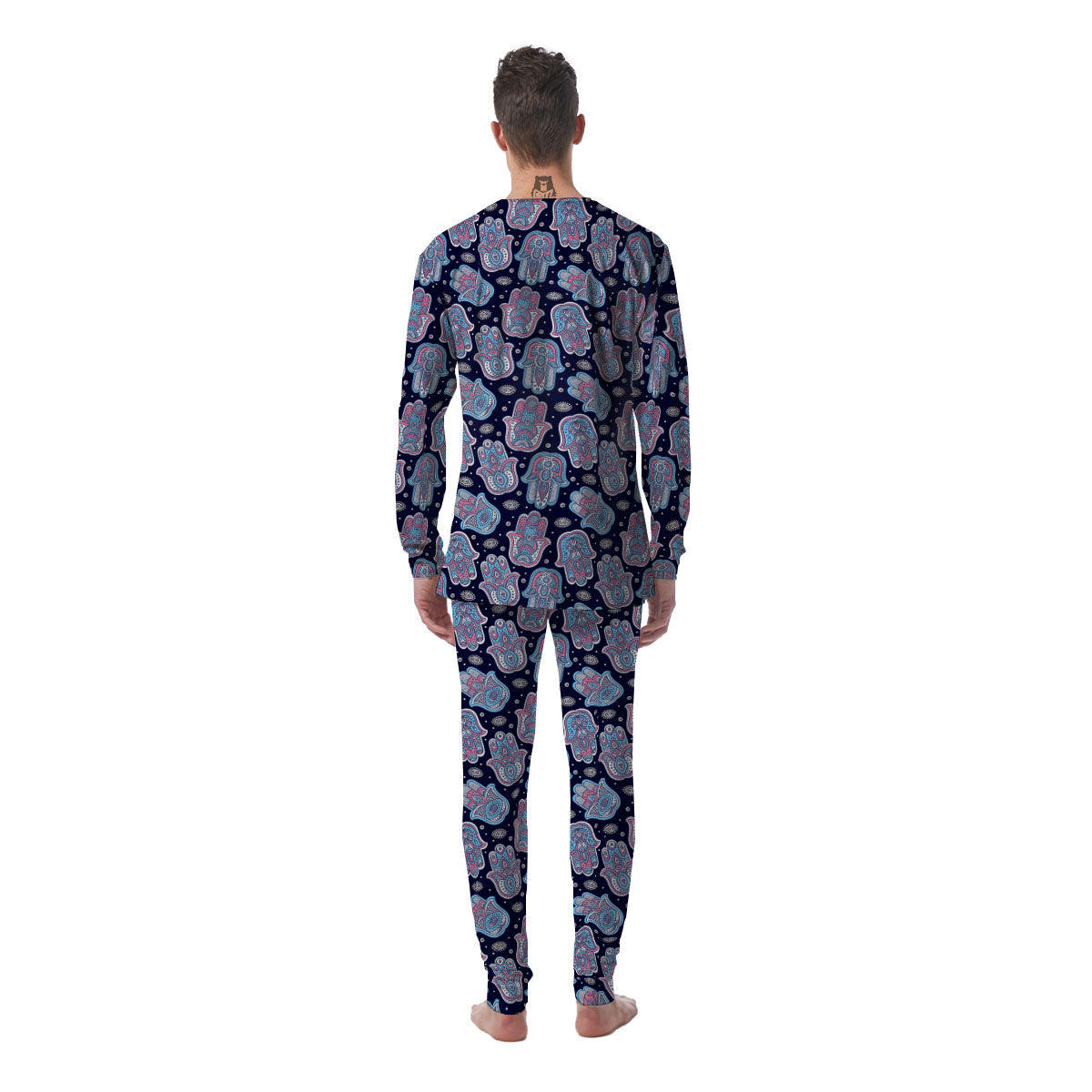 Hamsa Boho Print Pattern Men's Pajamas-grizzshop