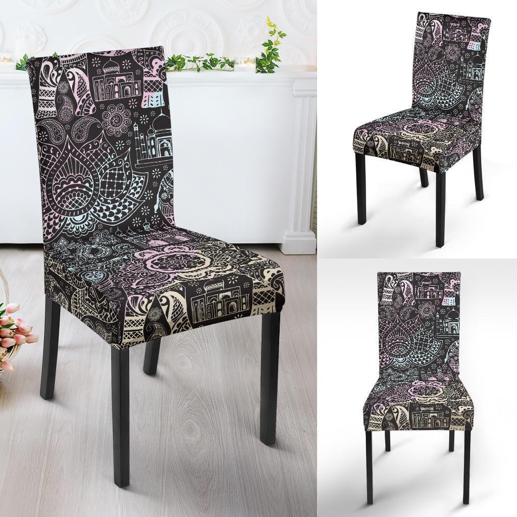 Hamsa Elephant Mandala Print Chair Cover-grizzshop