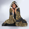 Hamsa Evil Eye Pattern Print Hooded Blanket-grizzshop