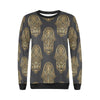 Hamsa Evil Eye Pattern Print Women Crewneck Sweatshirt-grizzshop