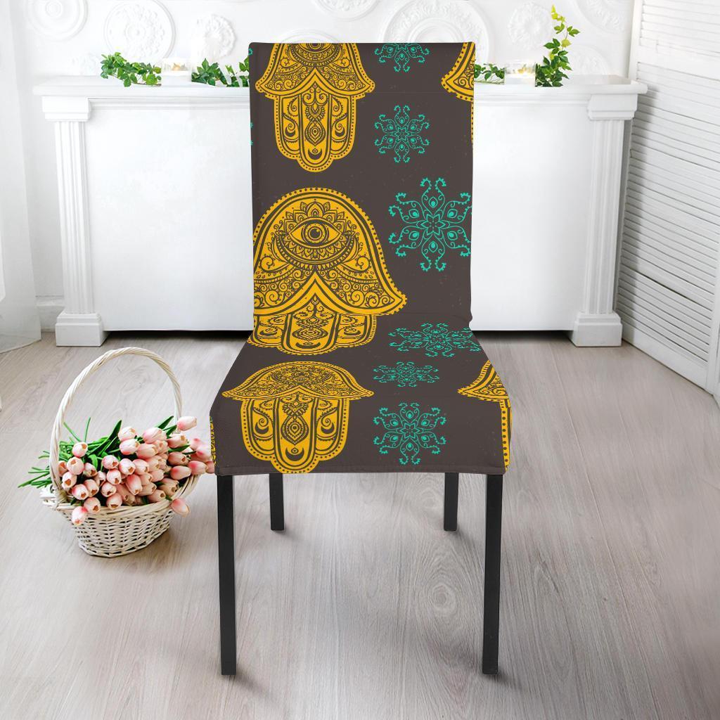 Hamsa Evil Eye Print Pattern Chair Cover-grizzshop