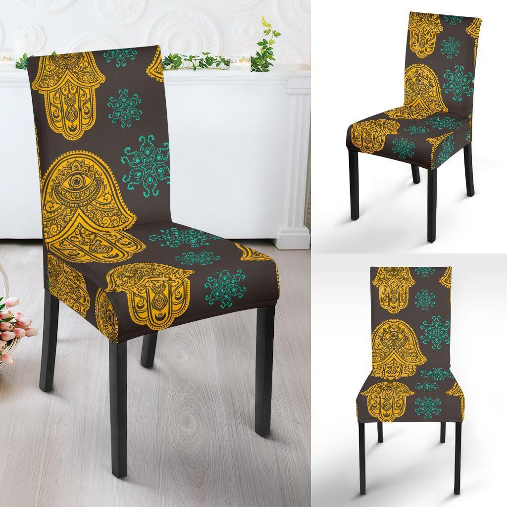 Hamsa Evil Eye Print Pattern Chair Cover-grizzshop