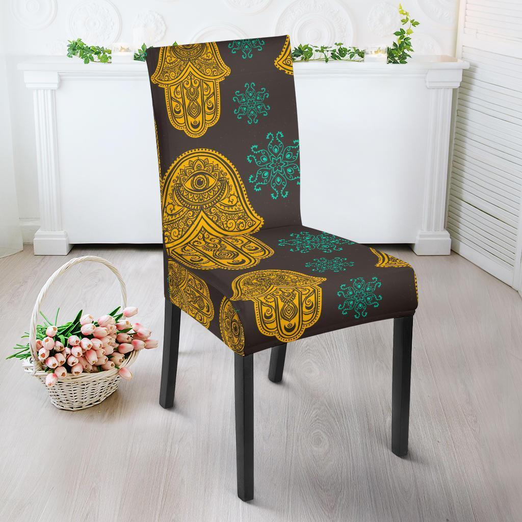 Hamsa Evil Eye Print Pattern Chair Cover-grizzshop