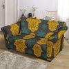 Hamsa Evil Eye Print Pattern Loveseat Cover-grizzshop