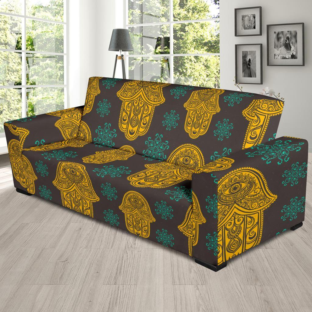 Hamsa Evil Eye Print Pattern Sofa Covers-grizzshop