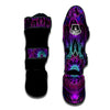 Hamsa Hand Purple Print Muay Thai Shin Guards-grizzshop