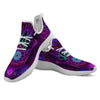 Hamsa Hand Purple Print White Athletic Shoes-grizzshop