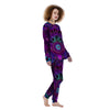 Hamsa Hand Purple Print Women's Pajamas-grizzshop