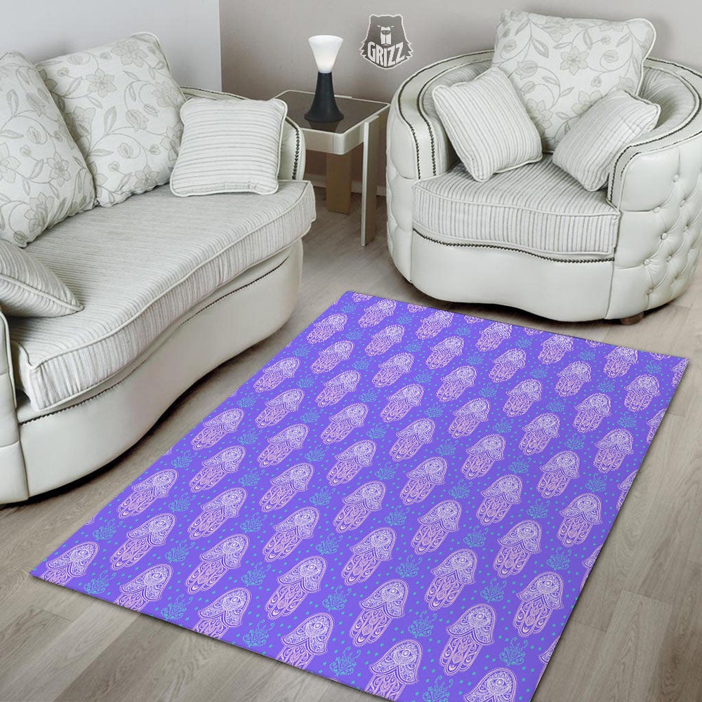 Hamsa Indian Print Pattern Floor Mat-grizzshop