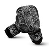 Hamsa White And Black Print Boxing Gloves-grizzshop