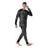 Hamsa White And Black Print Men's Pajamas-grizzshop