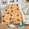 Hamster Eating Pattern Print Blanket-grizzshop