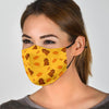 Hamster Eating Pattern Print Face Mask-grizzshop