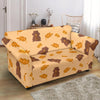 Hamster Eating Pattern Print Loveseat Cover-grizzshop