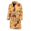 Hamster Eating Pattern Print Men Long Robe-grizzshop