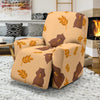 Hamster Eating Pattern Print Recliner Cover-grizzshop