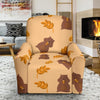 Hamster Eating Pattern Print Recliner Cover-grizzshop